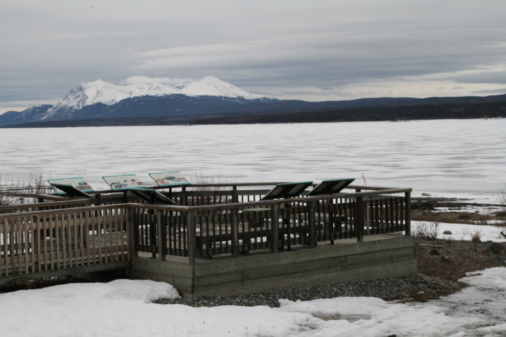 Teslin Lake viewpoint in late winter (late April)