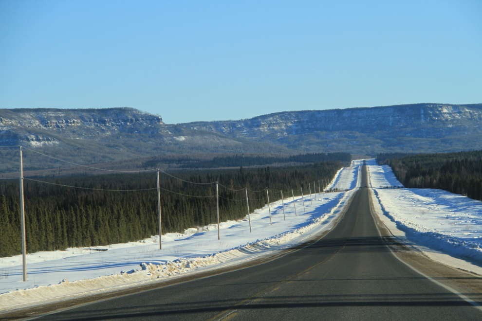 The Alaska Highway in the winter