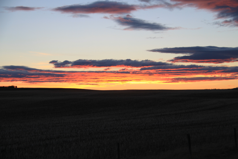 Sunrise north of Calgary