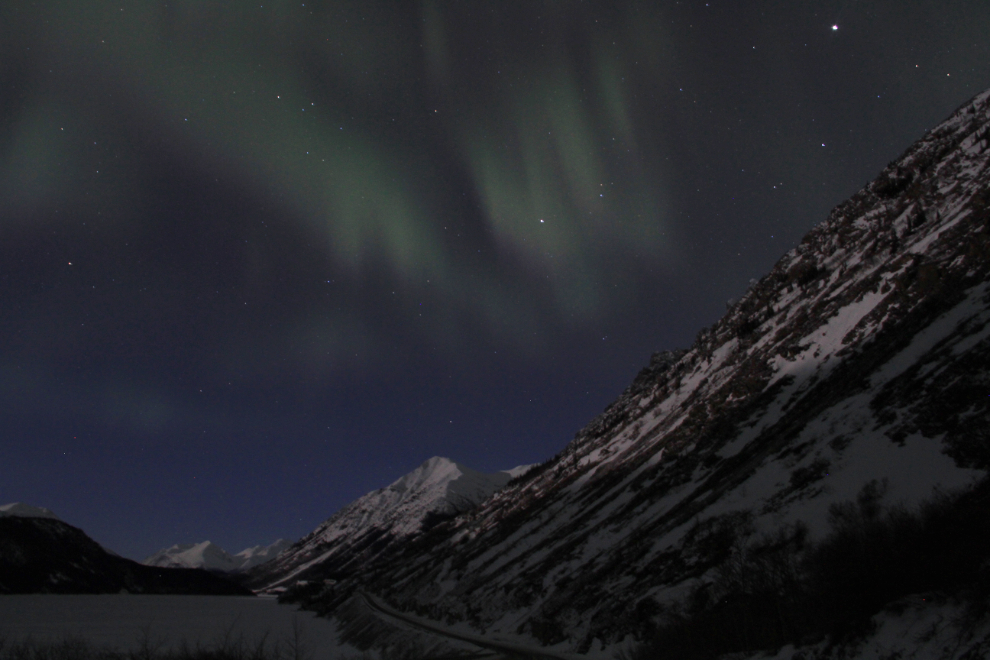 The Northern Lights over the South Klondike Highway, Yukon