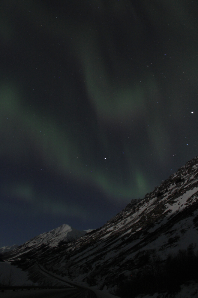 The aurora borealis over Windy Arm, Yukon