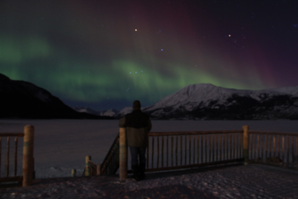 The aurora borealis at Lake Bennett, Yukon