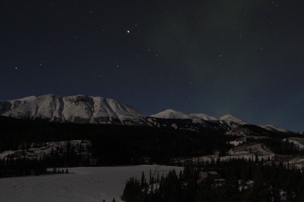 The aurora borealis at Emerald Lake, Yukon