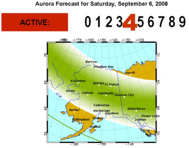 Aurora alert in the Yukon