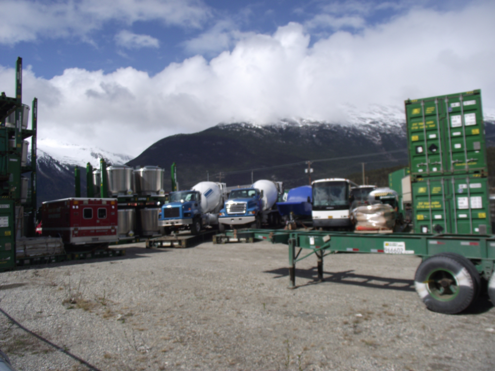 A barge load of equipment at Skagway