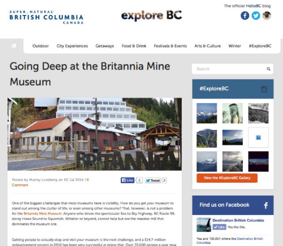 Destination BC blog