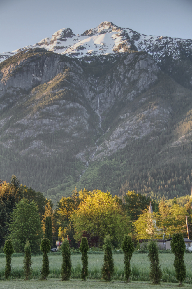 The view at the Rip Rap Campground at Hagensborg, BC