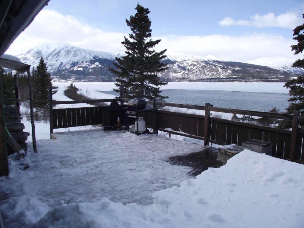 Spring snow clearing at my Carcross cabin