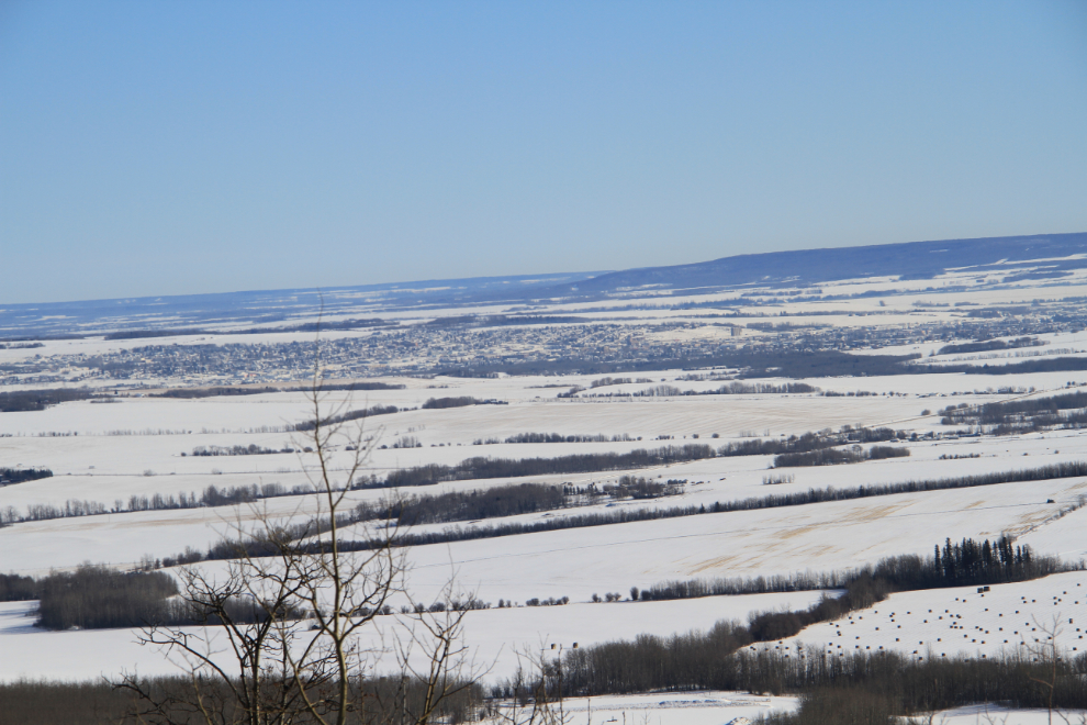 A view of Dawson Creek from the Bear Mountain Wind Park