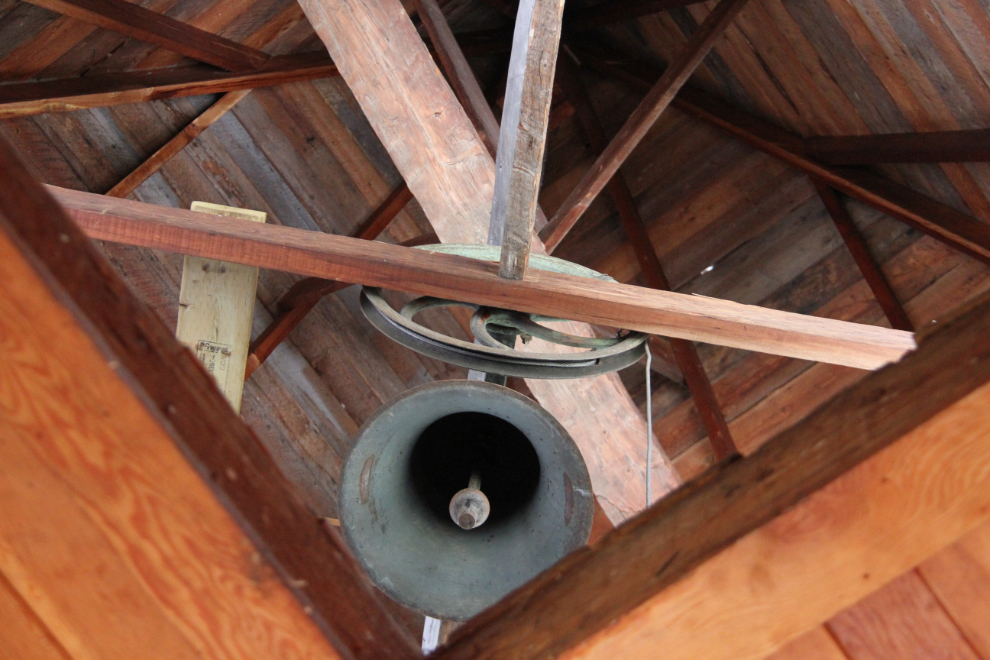 The bell at St. Andrews Anglican Church, Fort Selkirk, Yukon
