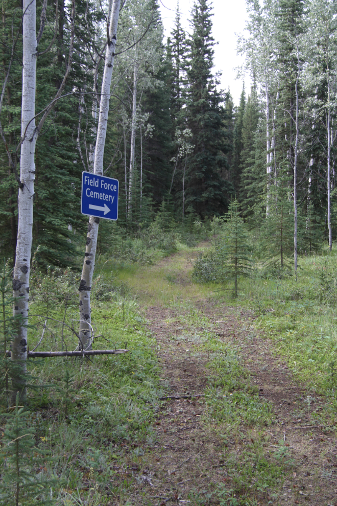 Trail to the Yukon Field Force Cemetery at Fort Selkirk, Yukon