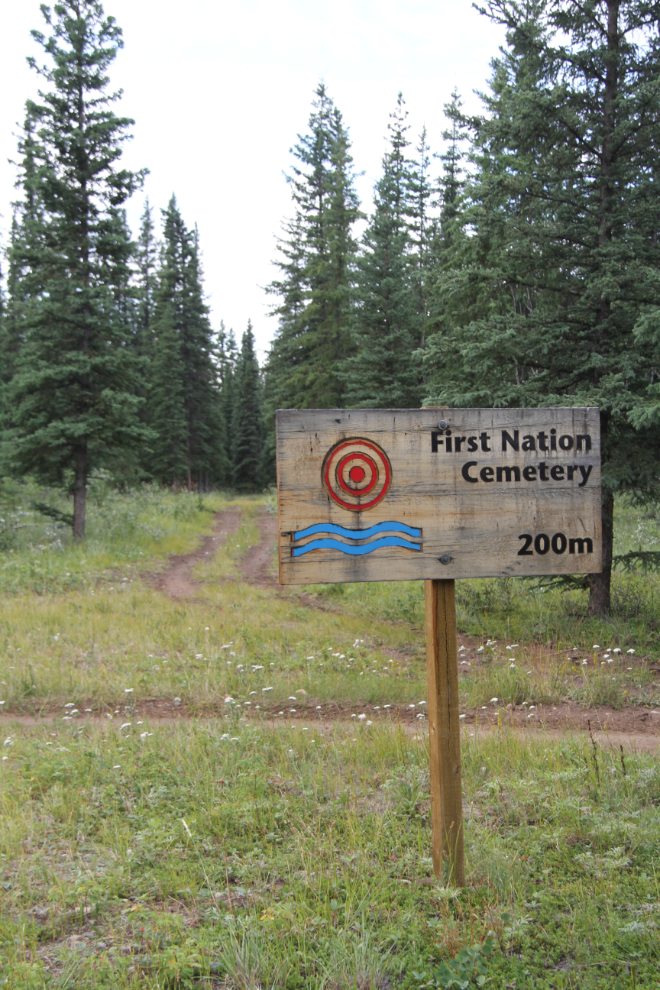 Trail leading to the Fort Selkirk First Nation Cemetery, Yukon
