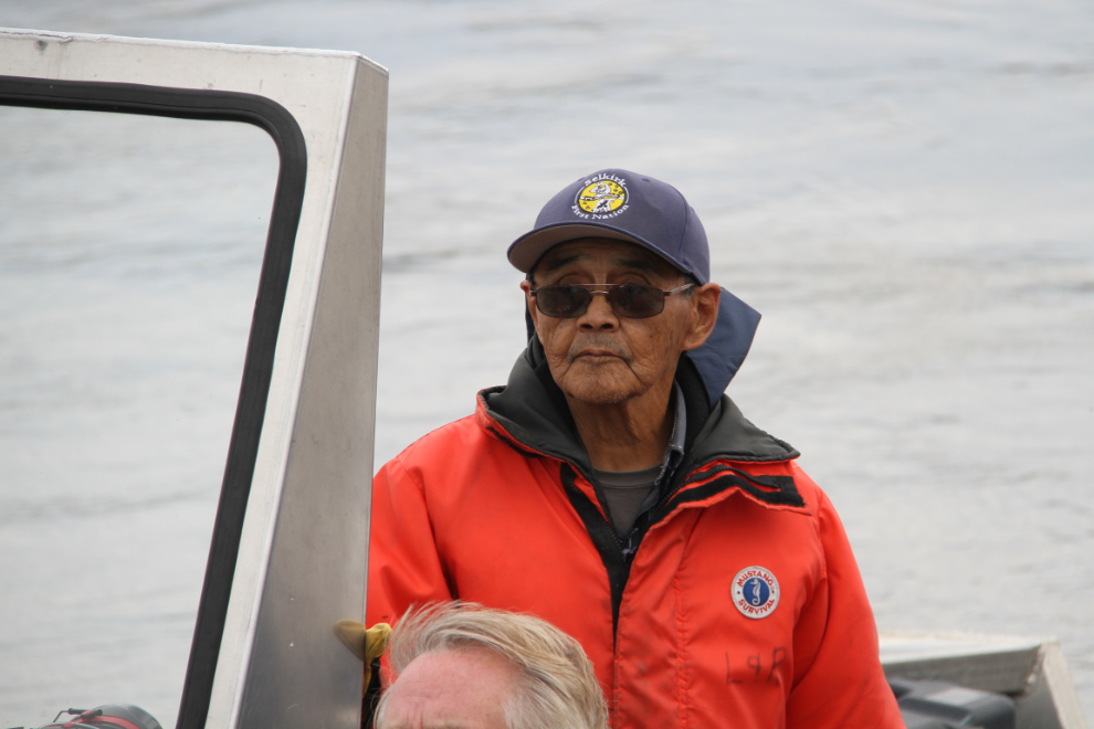 Boat guide at Fort Selkirk, Yukon