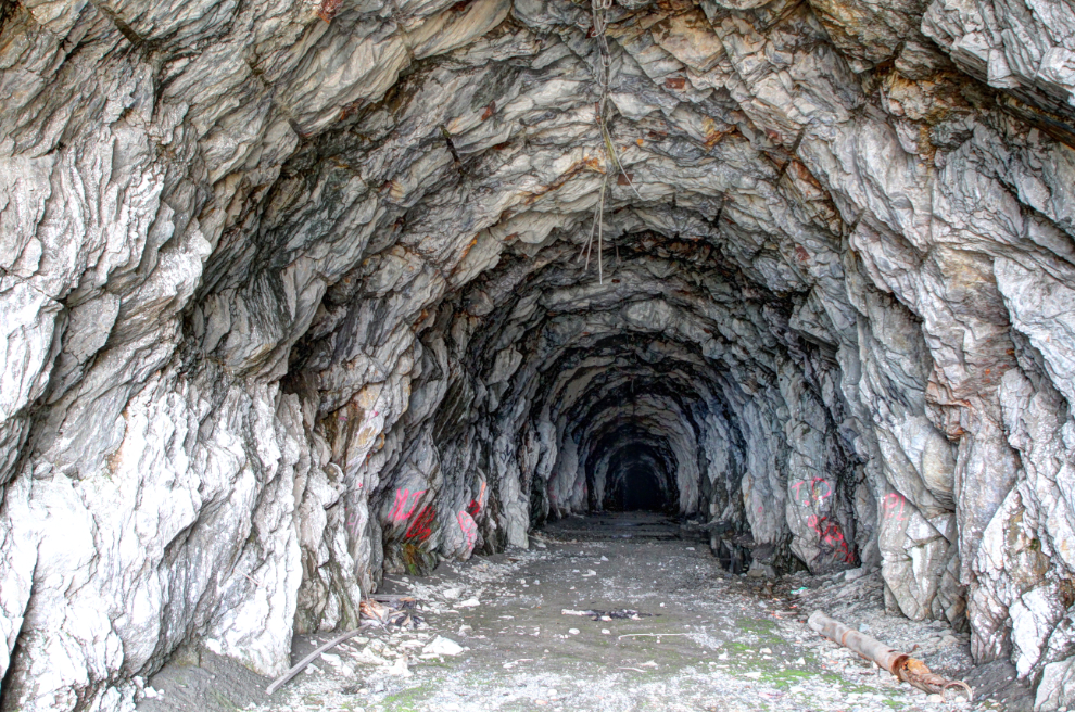 Tunnel for vehicles on the Granduc Road - Stewart, BC