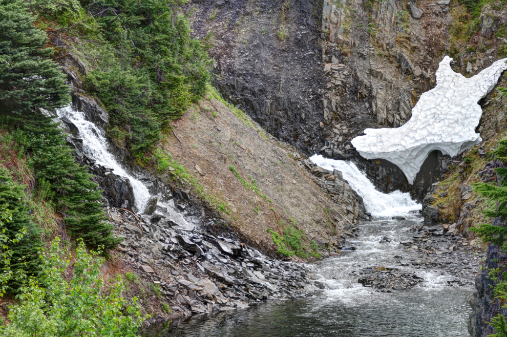 A waterfall along the Granduc Road - Stewart, BC
