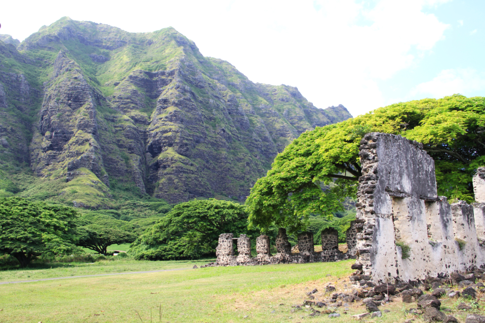The ruins of a sugar mill on Oahu, Hawaii