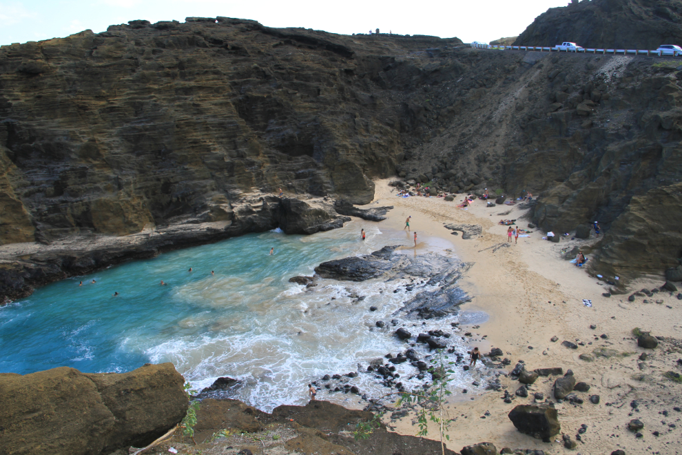 A lovely rugged cove on Oahu