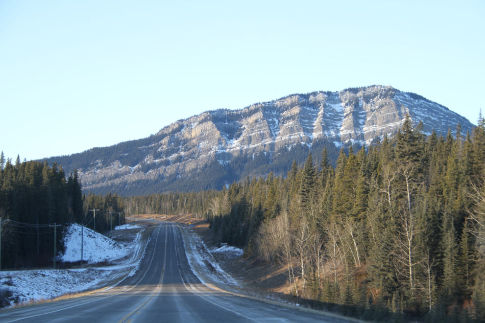 Mountain along Alberta Highway 11