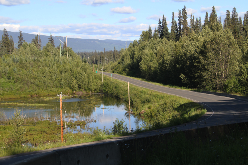 The Stewart-Cassiar Highway at Meziadin Lake Provincial Park, BC