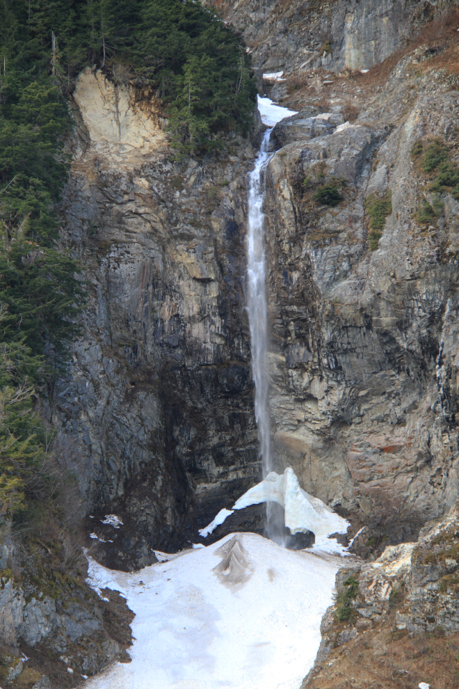 Waterfall along BC Highway 37A to Stewart