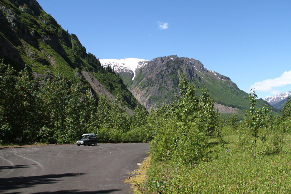 A long-abandoned rest area along BC Highway 37A, the Glacier Highway