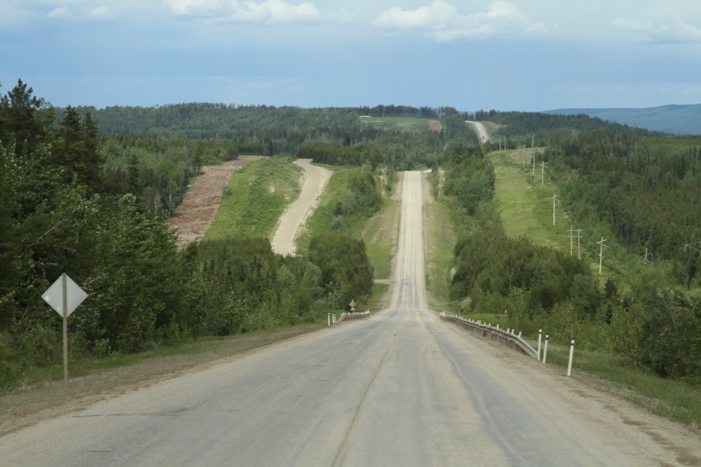 Highway 40 in the rich oil and gas country south of Grande Prairie