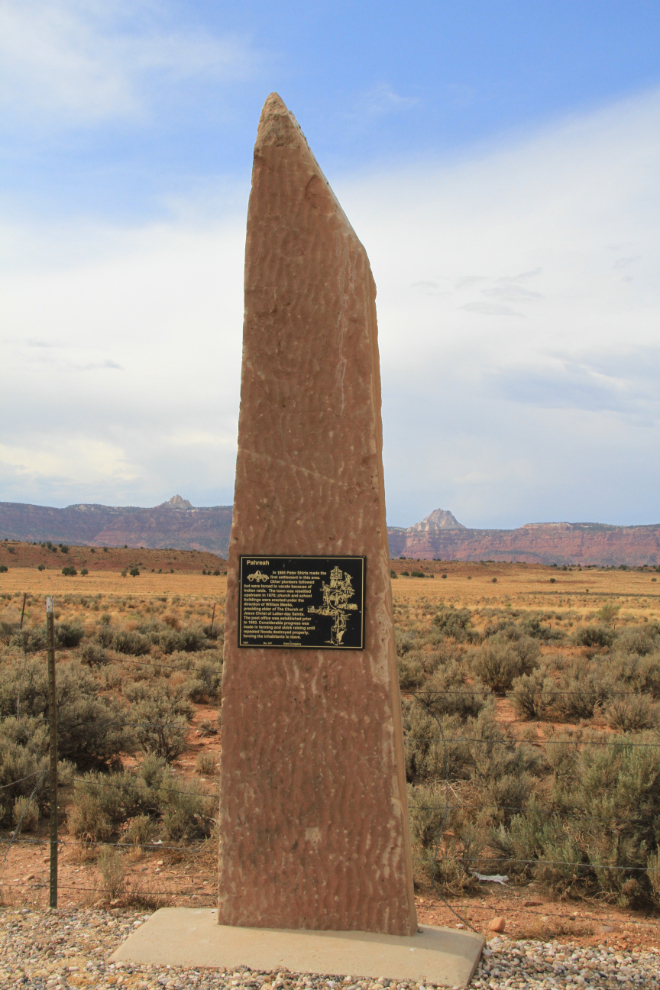 Pahreah historic marker, Utah