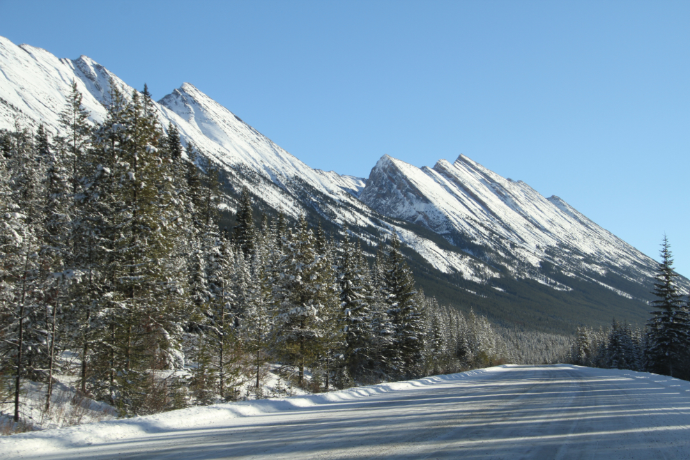 Mountains along the Icefields Parkway