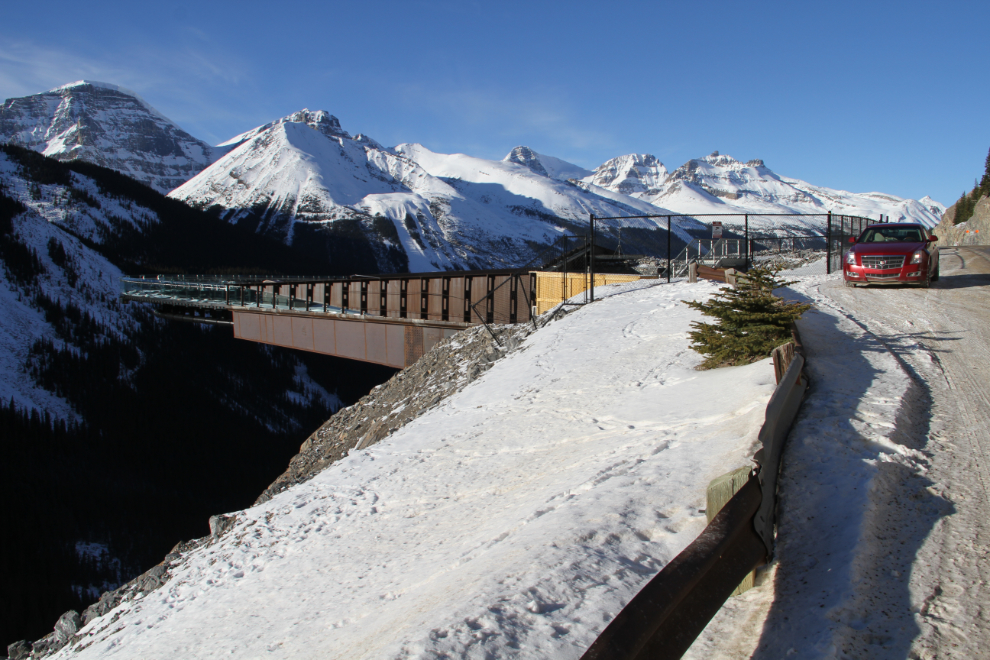 The Glacier Skywalk in the winter