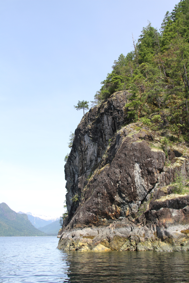 Dramatic cliffs in Jervis Inlet, BC