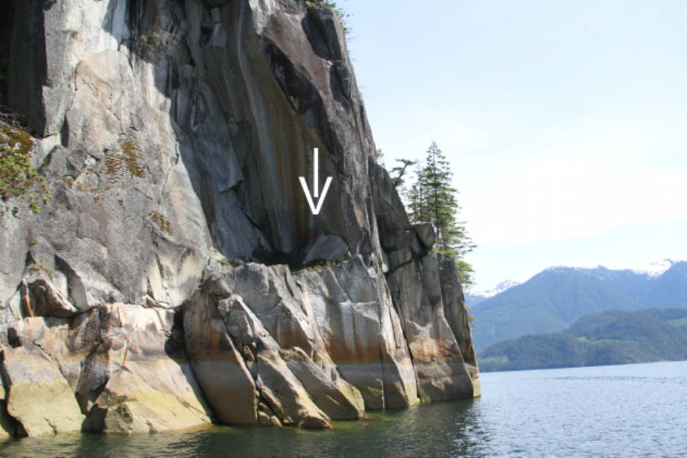 Pictograph in Jervis Inlet, BC
