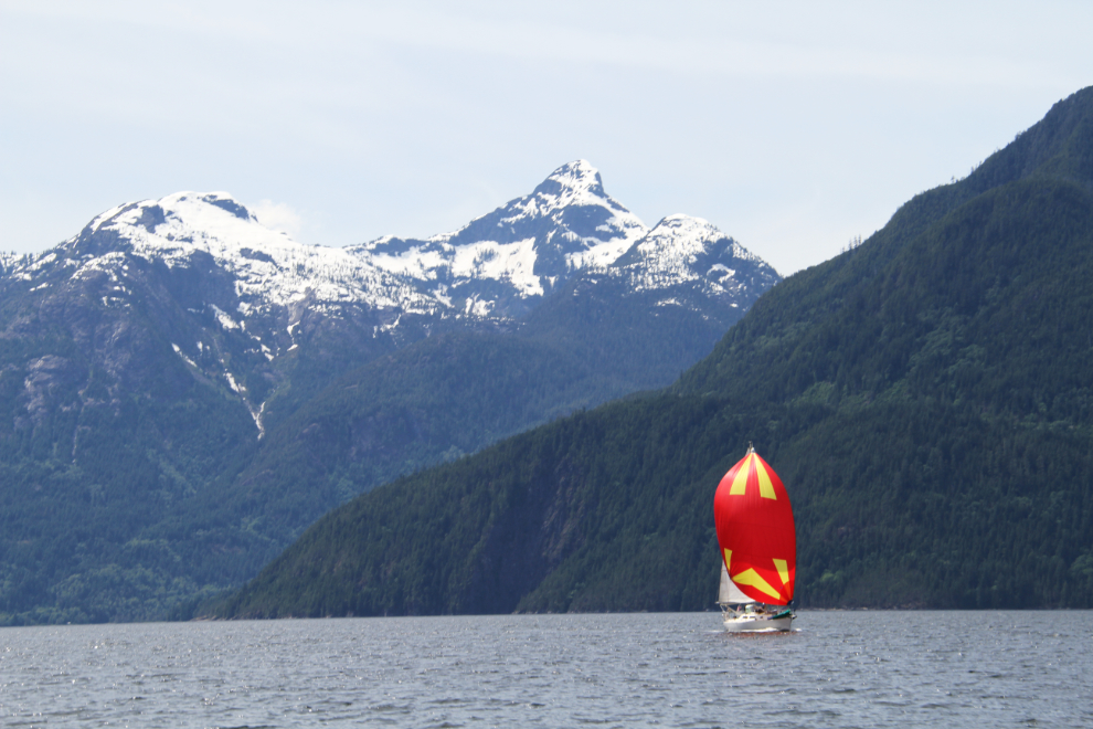Sailboat in Jervis Inlet, BC