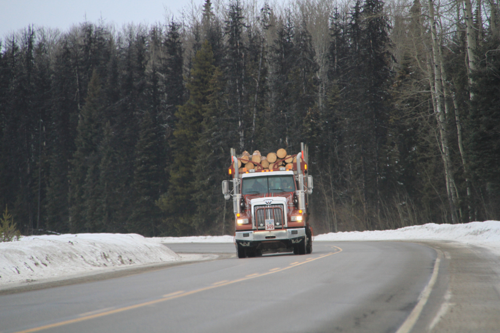  Logging truck on the John Hart Highway (BC Hwy 97)