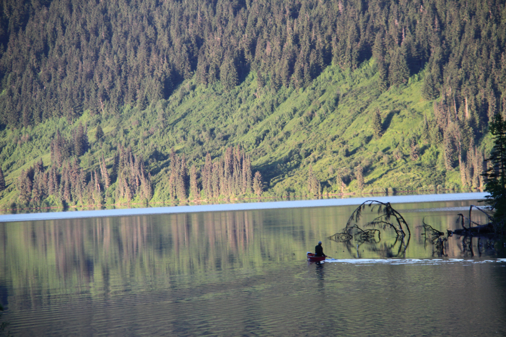 Canoeing at Meziadin Lake Provincial Park, BC