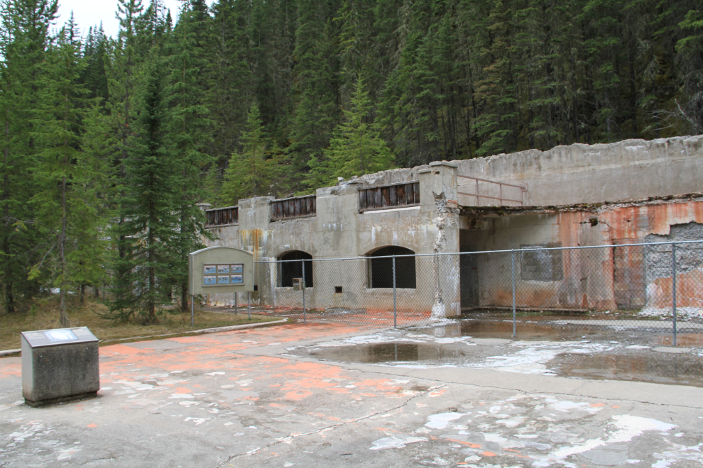 The historic aquacourt at Miette Hot Springs, Alberta