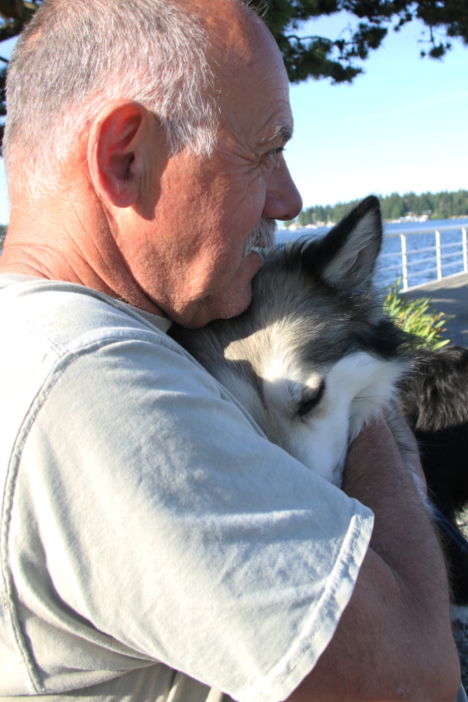 Murray and his dog Bella at Nanaimo, BC