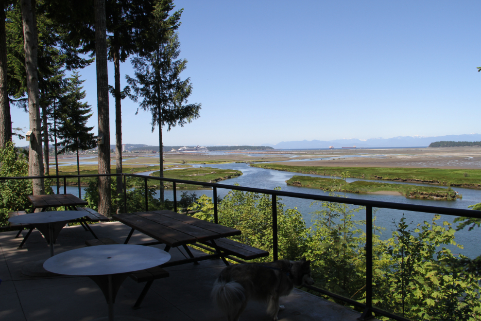 View from the cafe at Living Forest Oceanside Campground, Nanaimo