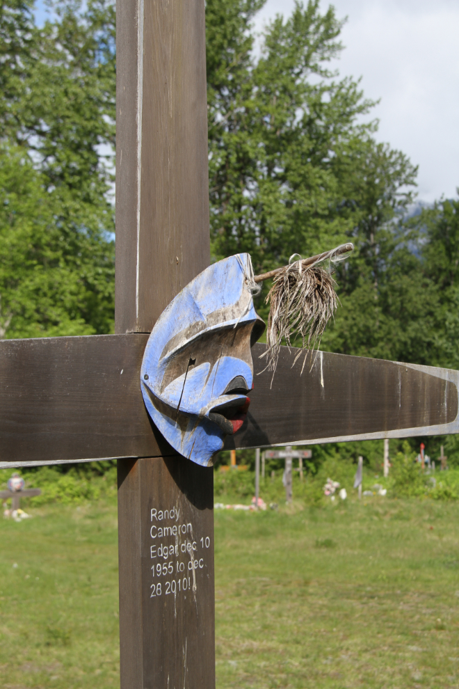 Nuxalkmc cemetery in Bella Coola, BC