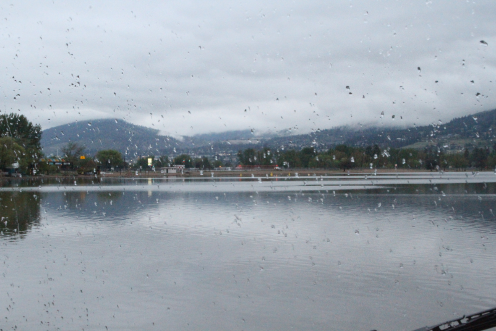 Rain on Skaha Lake in Pentiction