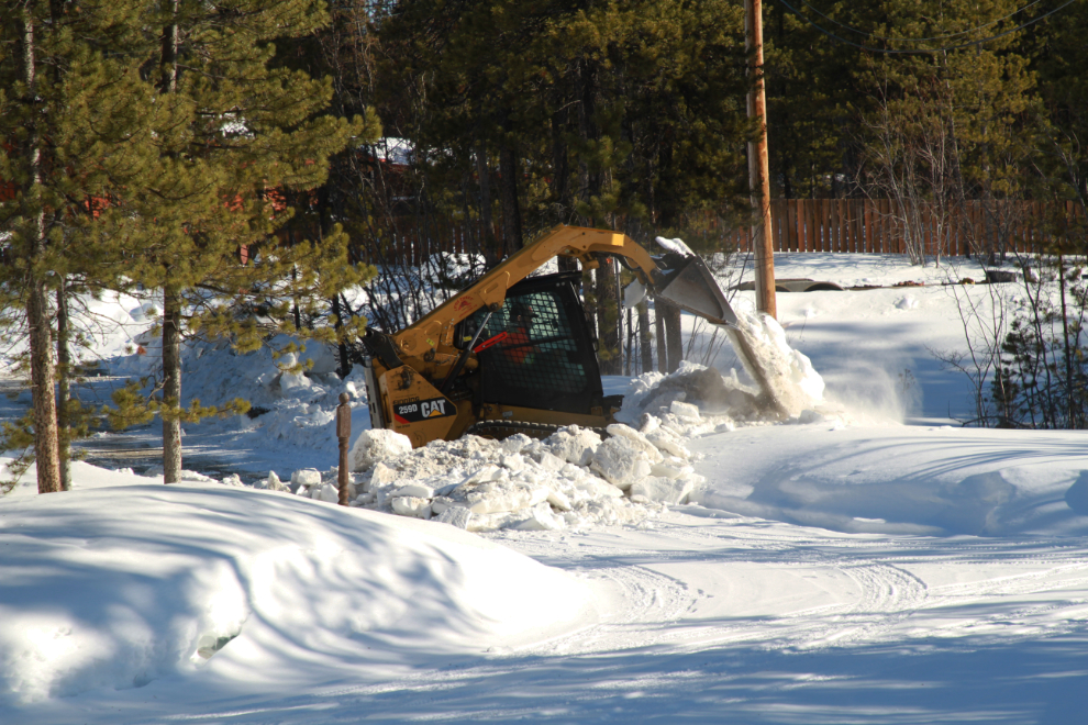  - Spring cleaning of my driveway with a skidsteer