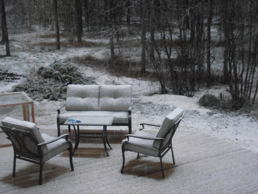 Snow on May 11th in Whitehorse