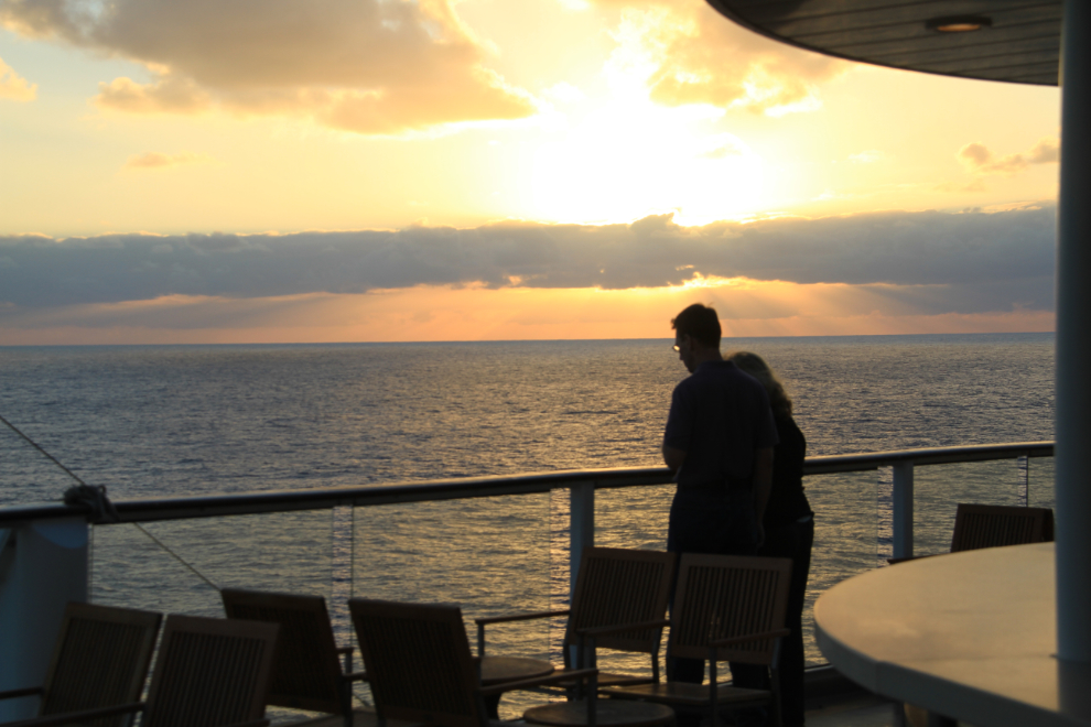 Sunrise from the cruise ship Celebrity Solstice