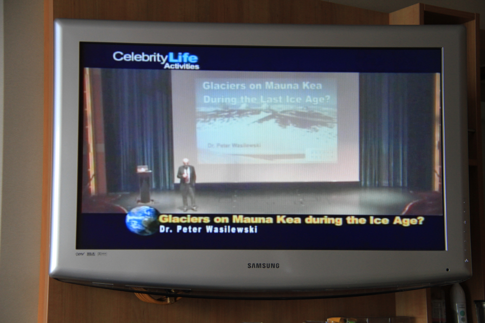 Dr. Peter Wasilewski speaking on the cruise ship Celebrity Solstice