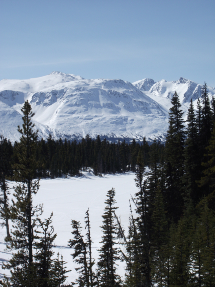 A small mountain lake along the South Klondike Highway, Yukon