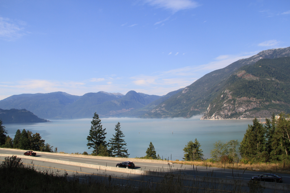 Howe Sound from the parking lot for the Stawamus Chief