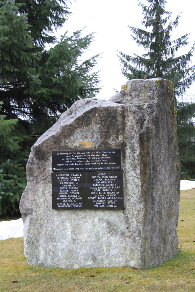 Granduc Mine memorial in Stewart, BC