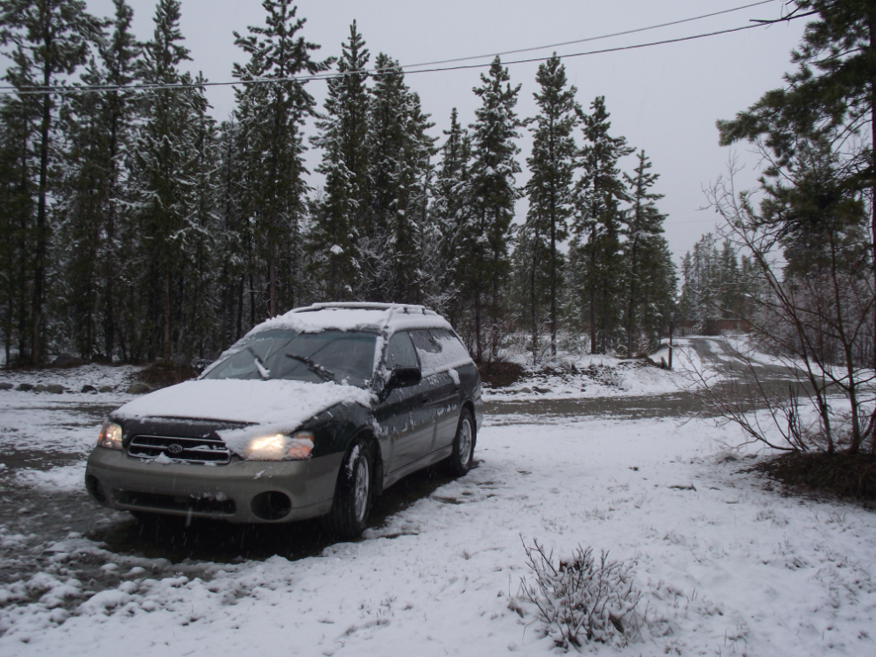 Snow on May 11th in Whitehorse
