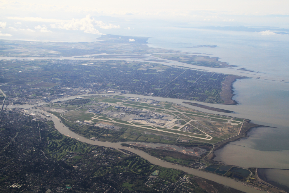 Aerial view of the Vancouver International Airport