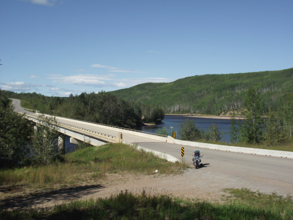 The Petitot River Bridge on the Liard Highway.
