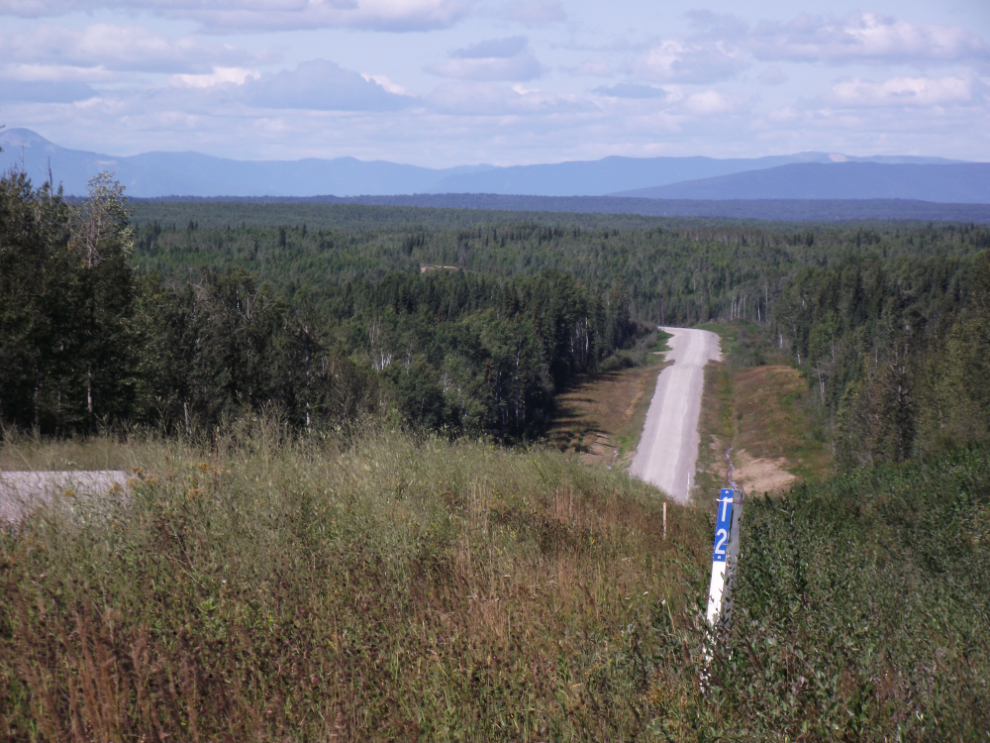 The view north at NWT Km 12 of the Liard Highway